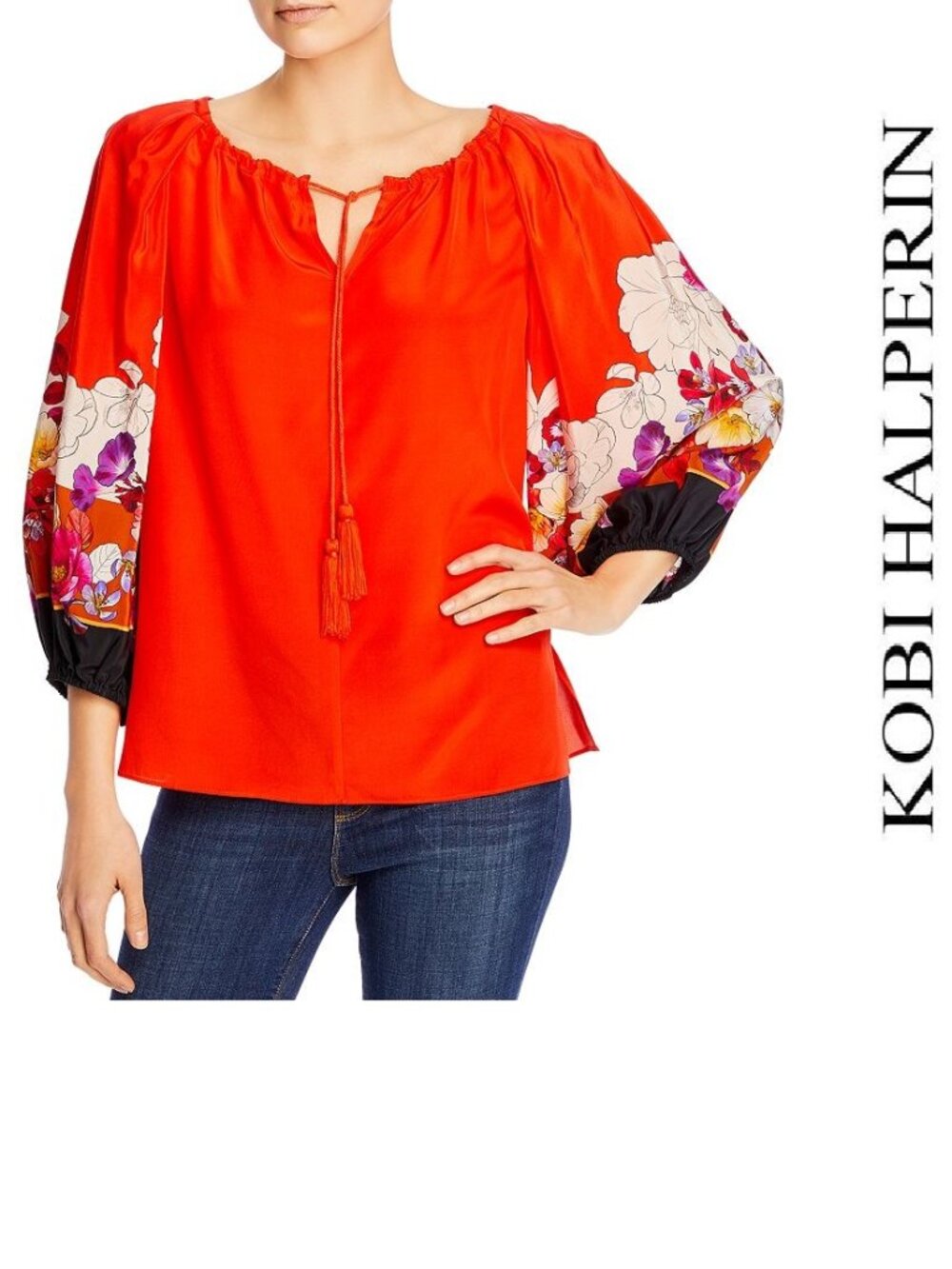 Kobi Halperin Lenae 100% Silk Bohemian Blouse